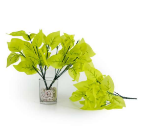 7 Head Lemon Green Leaves Bush