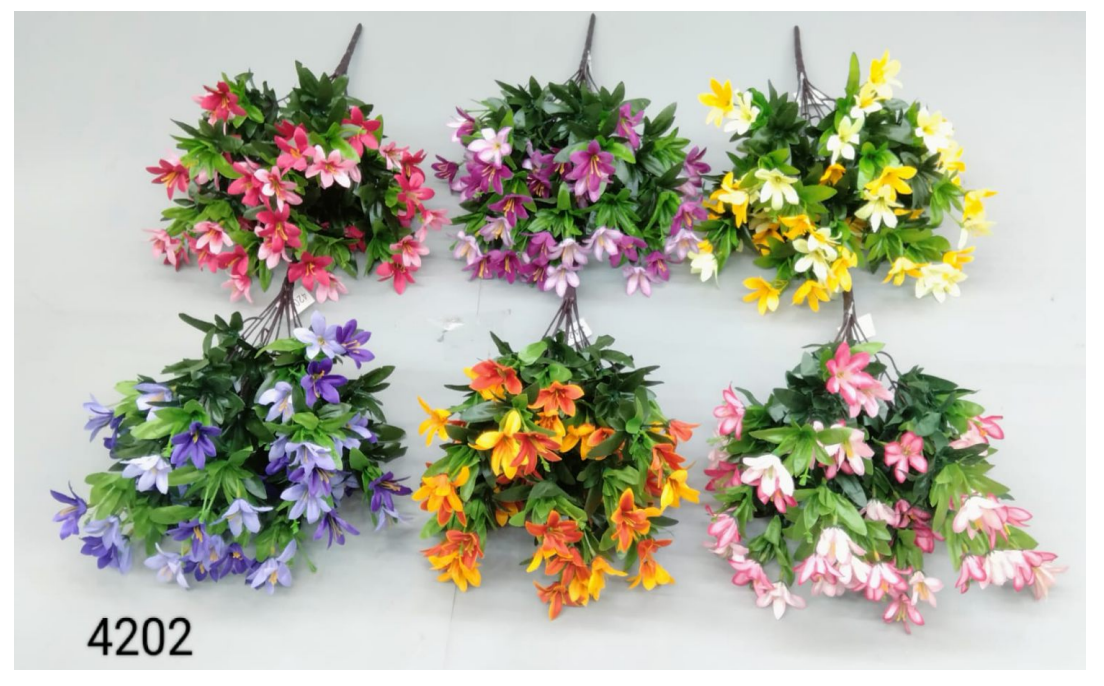 10 Head Yulan Leaves Lily Bunch