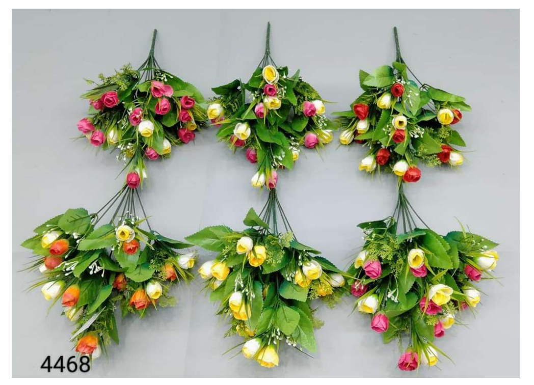 10 Head Rose Bud Grass Bunch