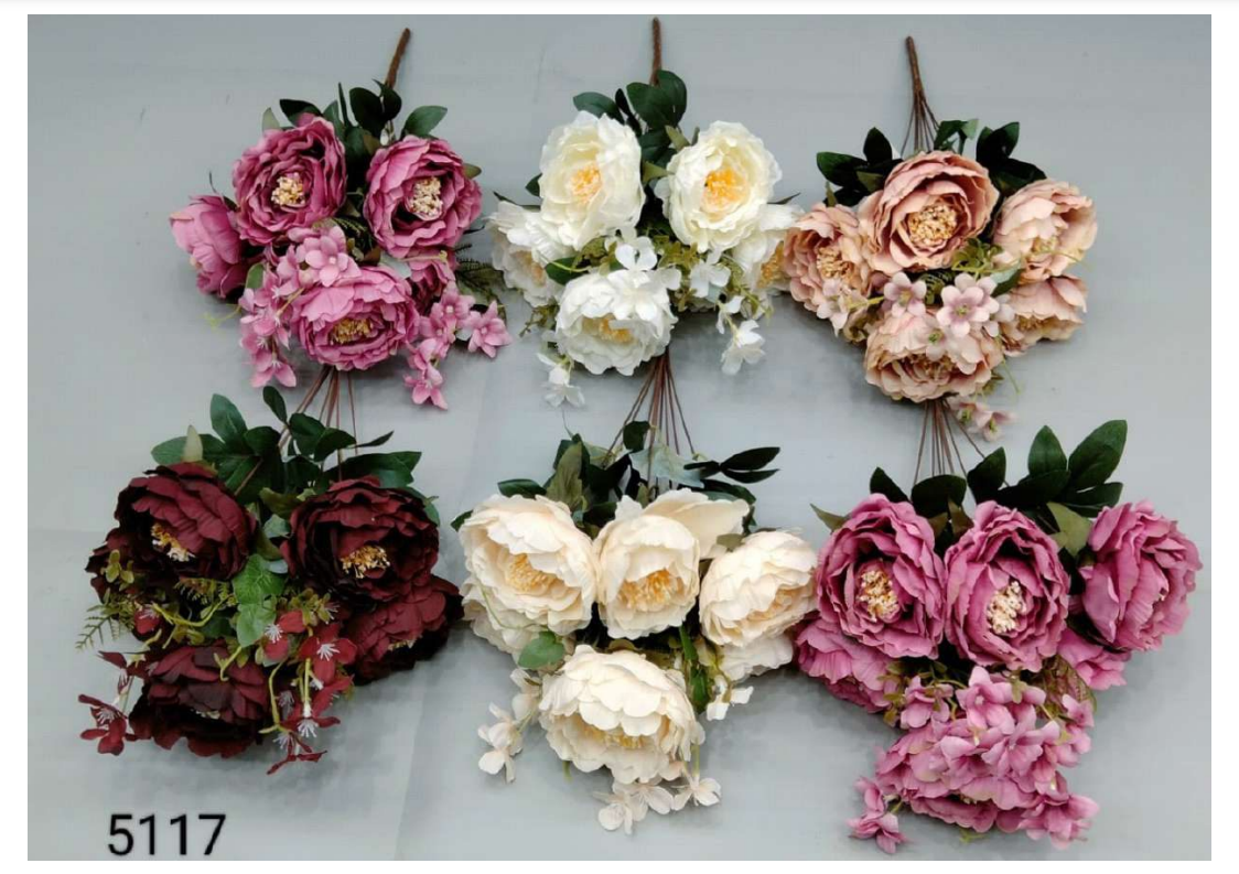 11 Head Winter Peony Camellia Bunch