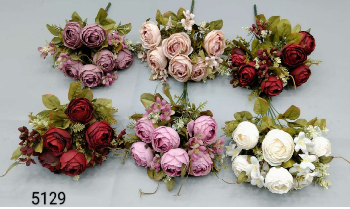 11 Head Dry Onion Camellia Bunch