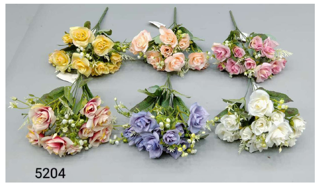 5 Head Chinese Rose Bunch