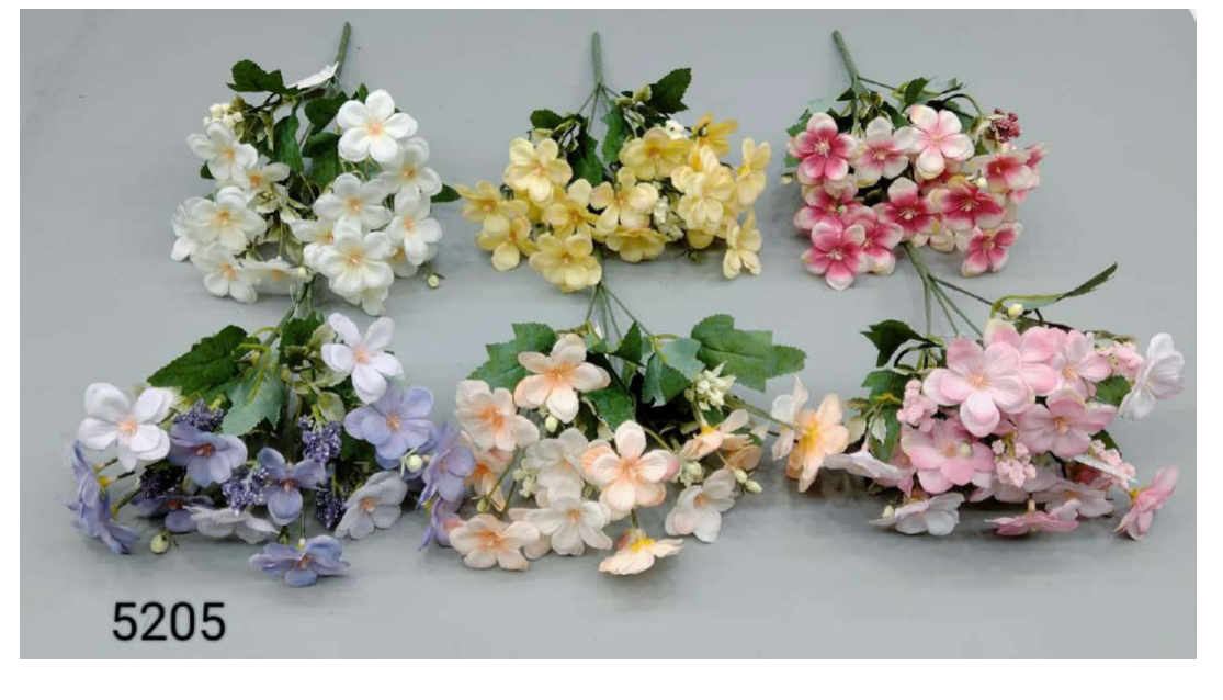 5 Head Baby Hydrangea Bunch