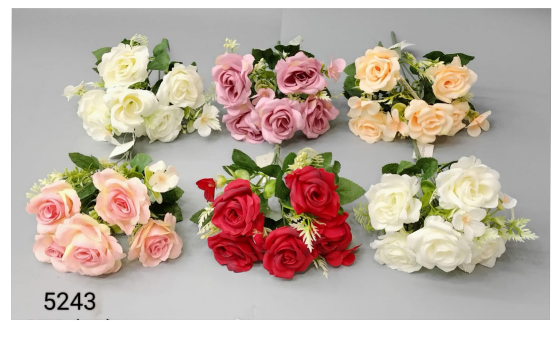 5 Head Big Swiss Rose Daisy Bunch.