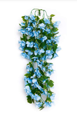 Light Blue Natural Touch Bougainvillea Hanging Creeper