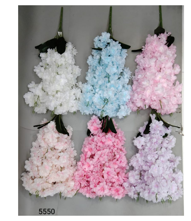 5 Head Premium Peach Blossom Bunch