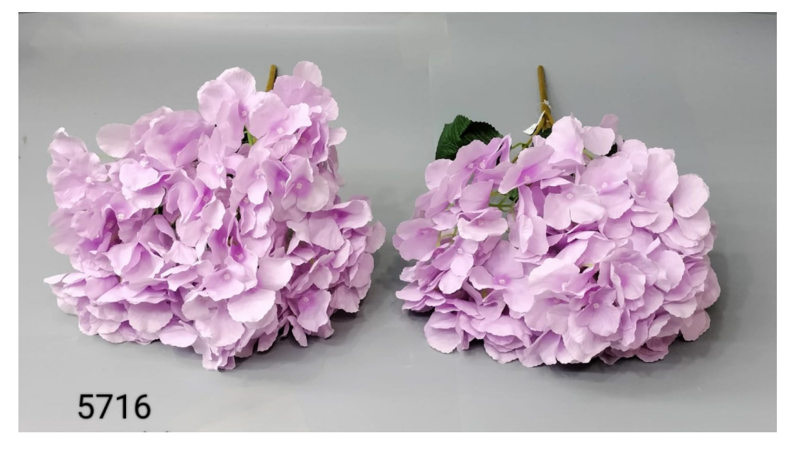 Deluxe 5 Head Light Purple Hydrangea Bunch