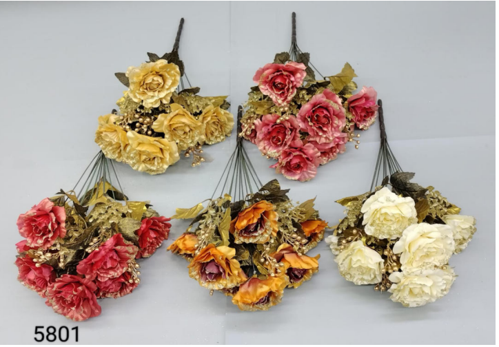 13 Head Sparkle Rose Filler Bunch