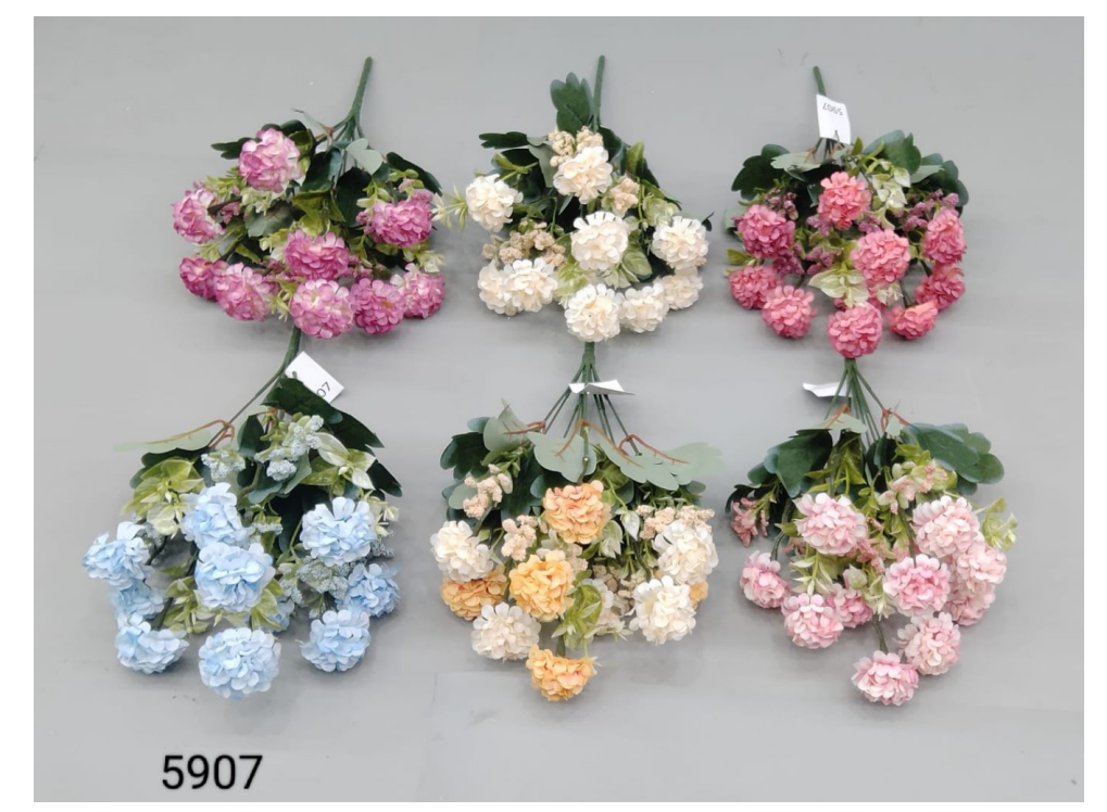 10 Head Winter Small Curling Mum Bunch