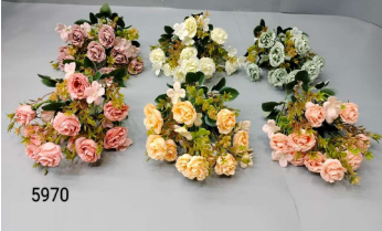 10 Head Dry Winter Curling Rose Bud Bunch