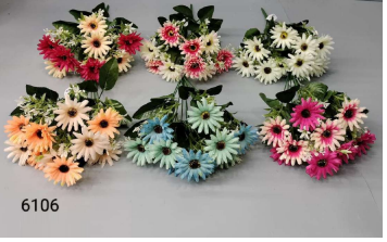 10 Head Double Colour Star Gerberra Bunch