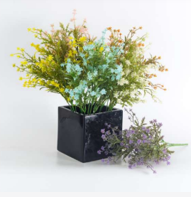 5 Head Plastic Colour Flower Bunch