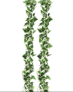 2.7m Big White Ivy Leaves Garland