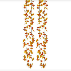 New Orange Maple Leaves Veil