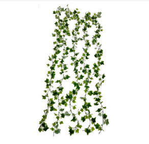 New White Green Ivy Leaves Veil
