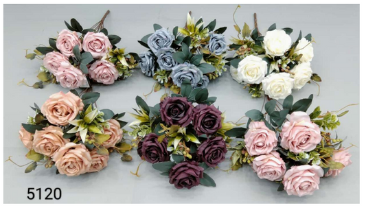 7 Head Winter Rose Filler Bunch