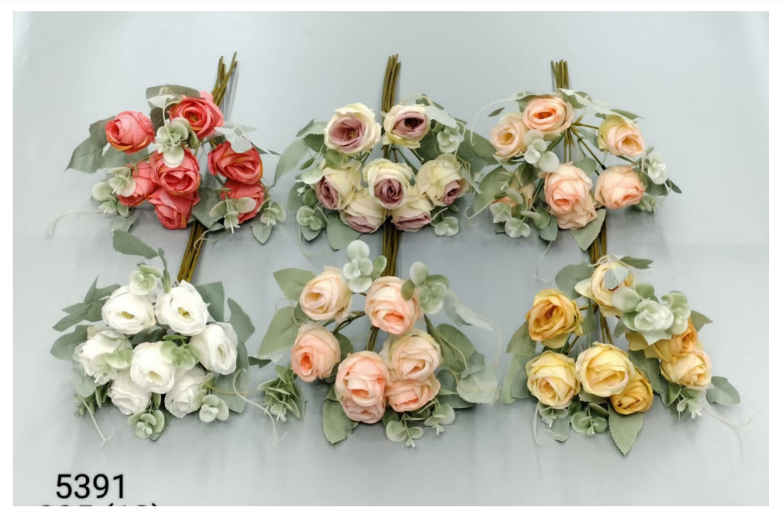 7 Head Rose Bud Stick Bunch