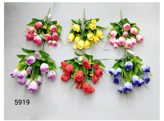 9 Head Green Rose Bud Bunch