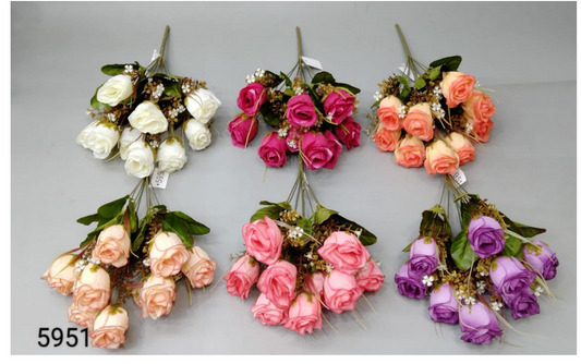 9 Head Dry Rose Bud Bunch